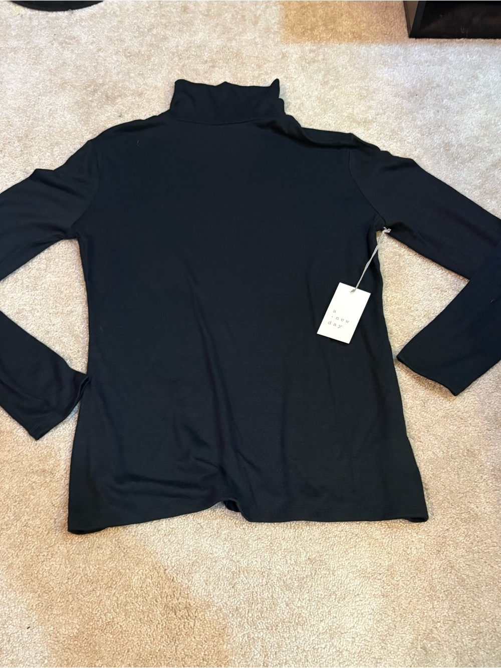 a new day Black Long Sleeve Turtleneck Top